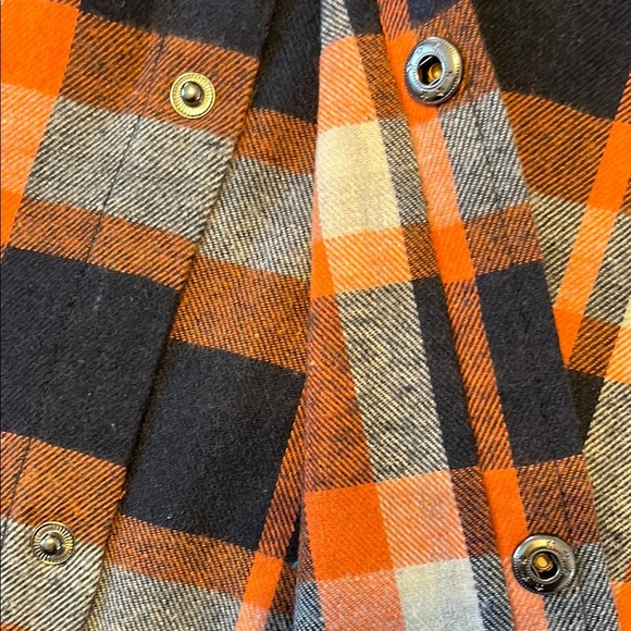 Casual Blue and Orange Button Down Shirt - Picture 5 of 13